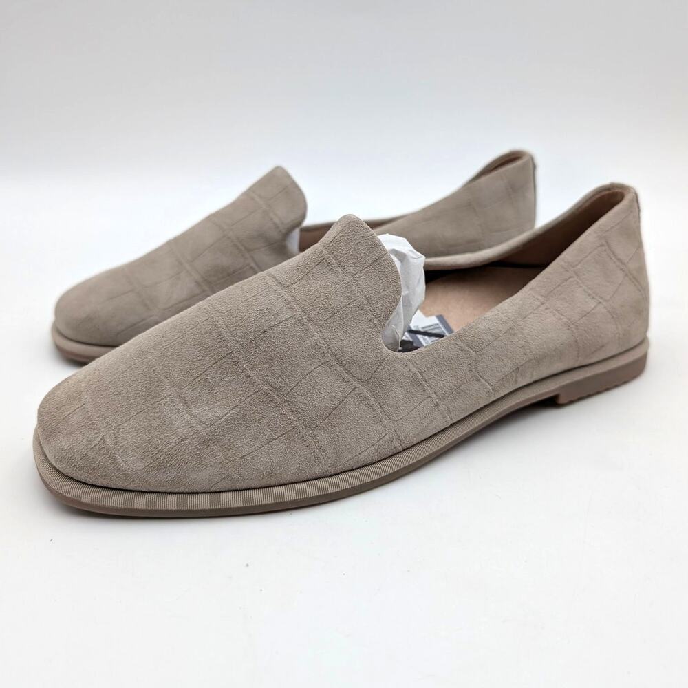 Vionic Willa II Leather Slip-On Loafers Shoes Womens Cobblestone Size US7.5 EU38